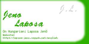 jeno laposa business card